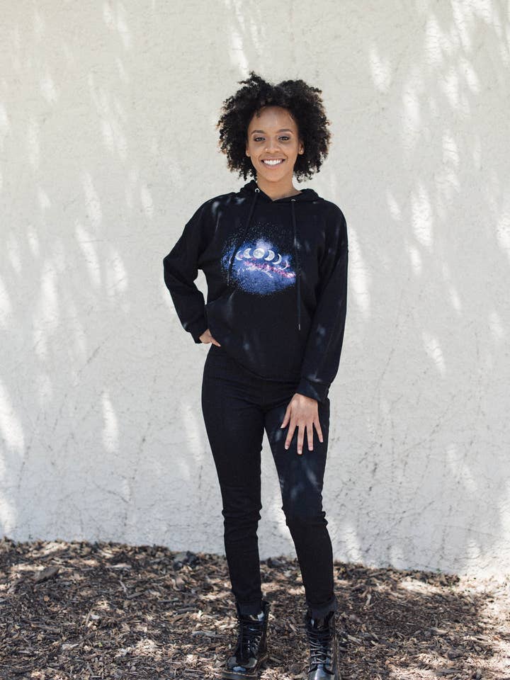 Only a Phase Crop Hoodie Sweatshirt for wholesale by Preston And James