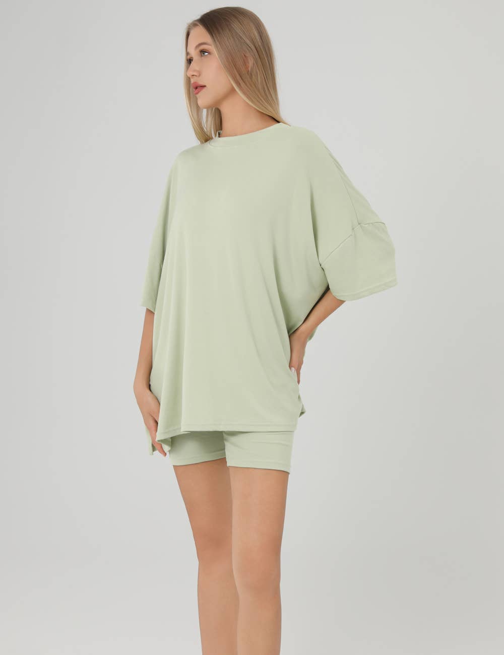 Sweetkama - Wholesale Lounge Set - Women's - Ladies Loose Top and Shorts 2PCS Casual Tee Set SKST2312960