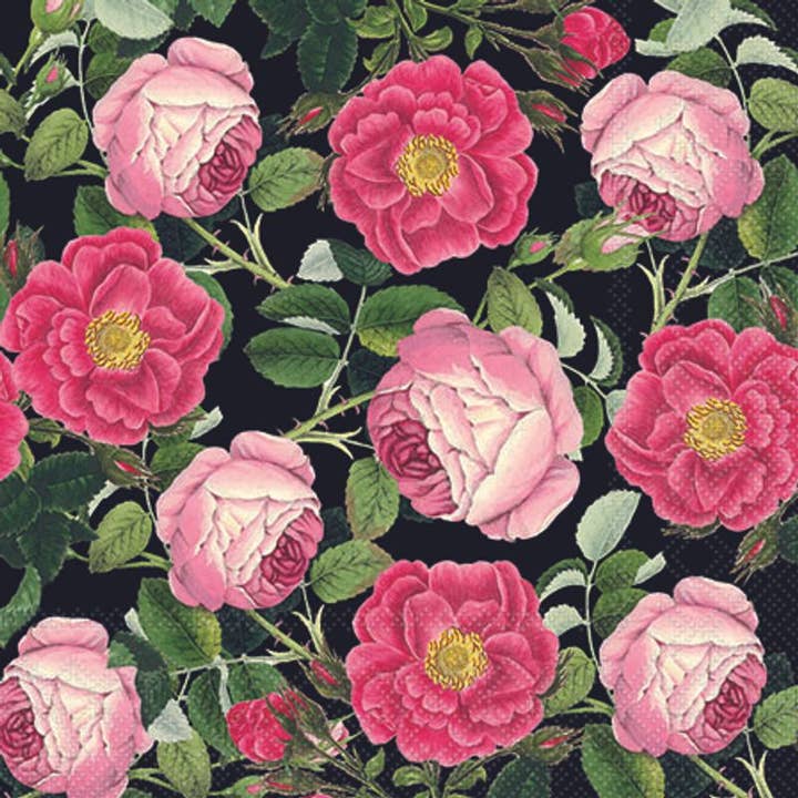 Serviette à cocktail - Rosaline BLACK pour la vente par Elegant Gifts