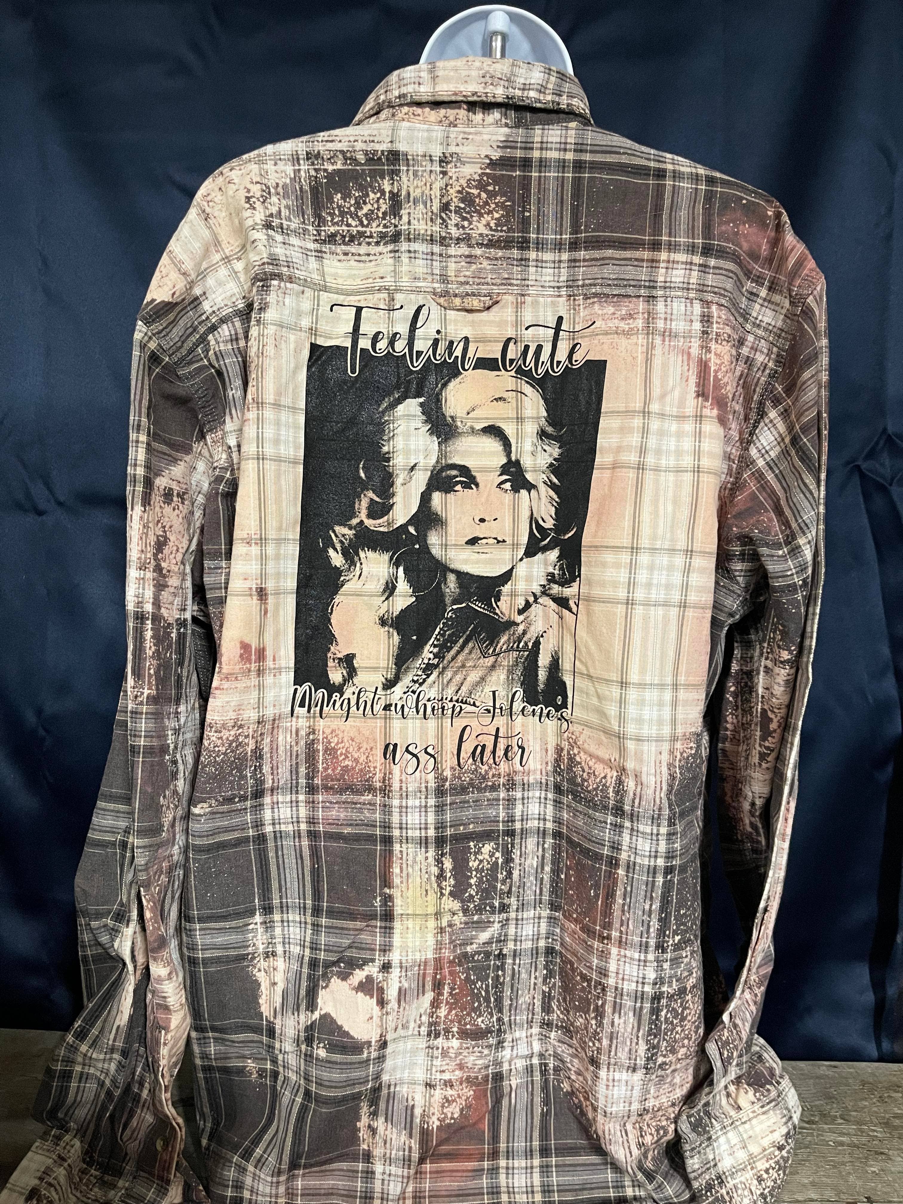 Infidel Nation Apparel - Wholesale Button Down Shirt - Women's - Whoop Jolene Bleached Button Down Shirt1