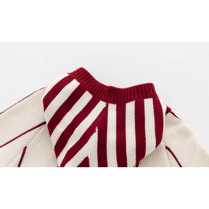 Röd Baby Christmas Style Kontrast Design Stickade kläder för wholesale på Faire
