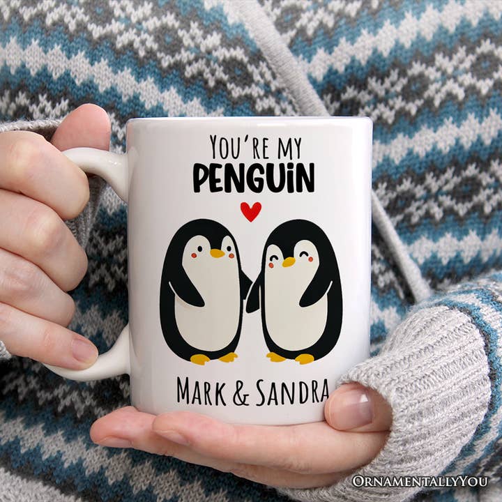 OrnamentallyYou – wholesale Coffee mug – You're my Penguin Mug for Couple, Mate for Life4
