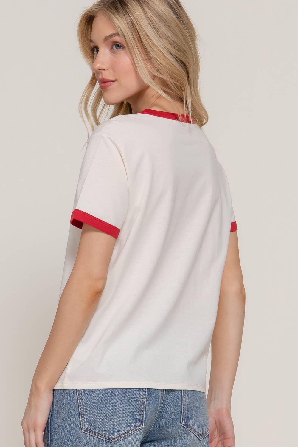 Vanilla Monkey - Wholesale T-Shirt (Graphic) - Women's - Short Slv Crew Neck Printed Ringer Tee2