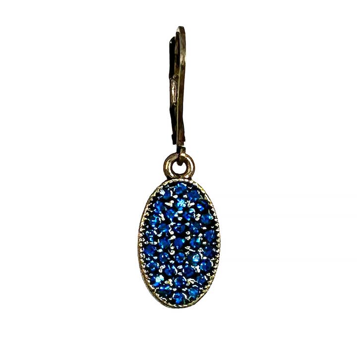 Antique Brass Pave Oval for wholesale by Baked Beads