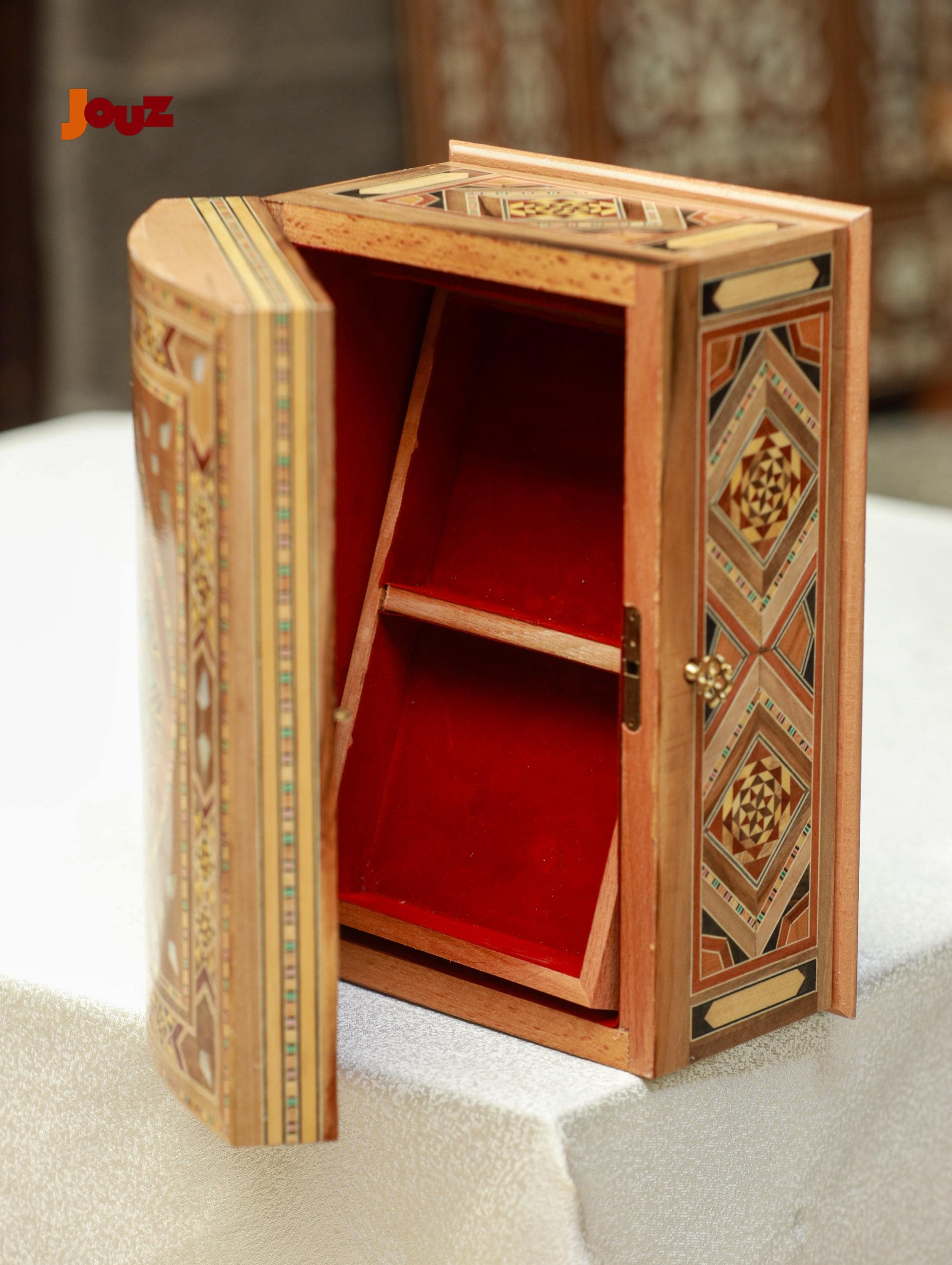 JOUZ - Wholesale Decorative Box - Handcrafted Wooden Mosaic Keepsake Box with Lock & Key – Unique Decorative Storage5