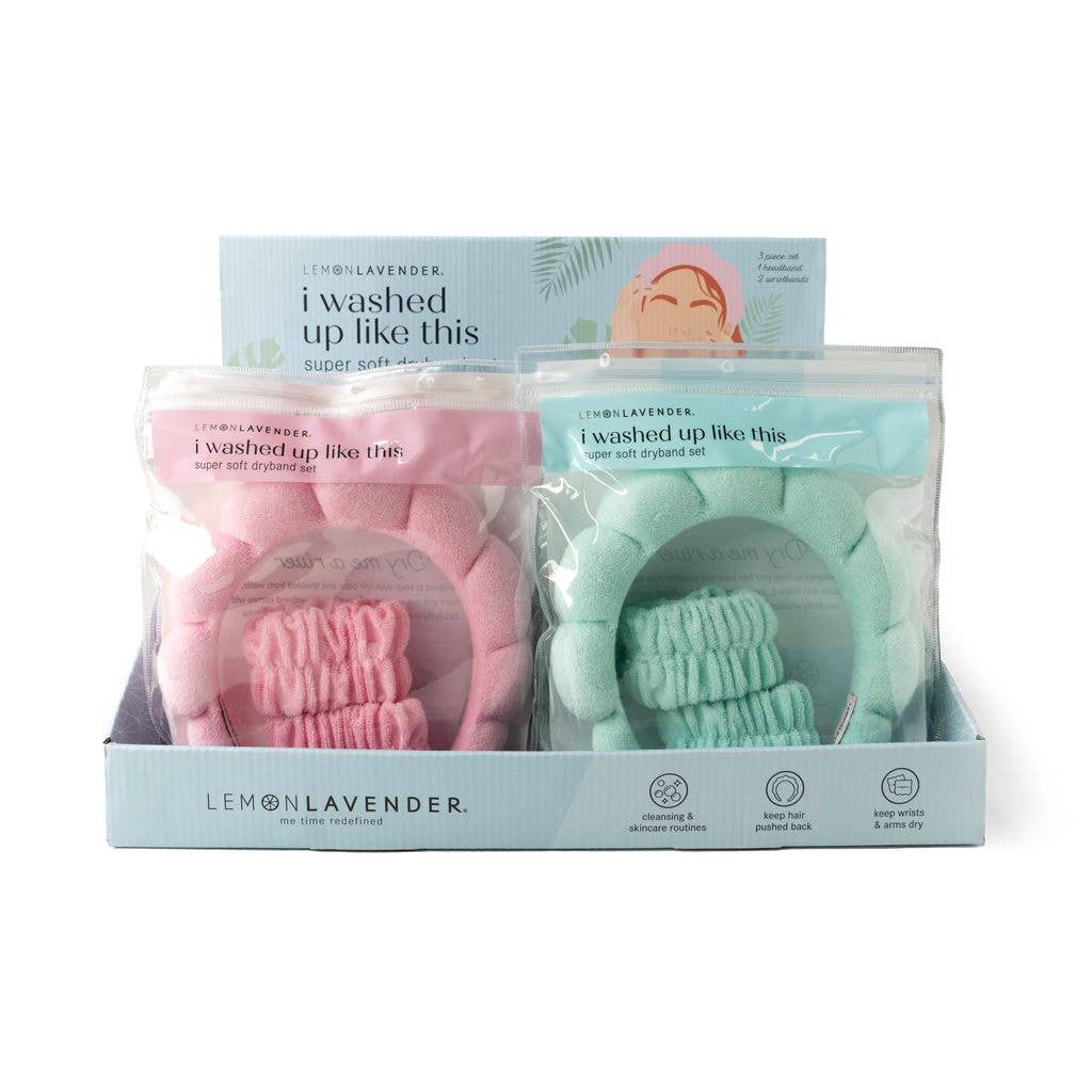 DM Merchandising - Wholesale Spa Headband - Lemon Lavender Washed Up Like This Super Soft Dryband Set1