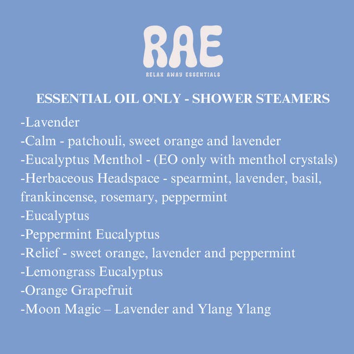 Relax Away Essentials - Wholesale Shower Steamer/Bomb - Single Shower Steamer - AromatherapyÂ