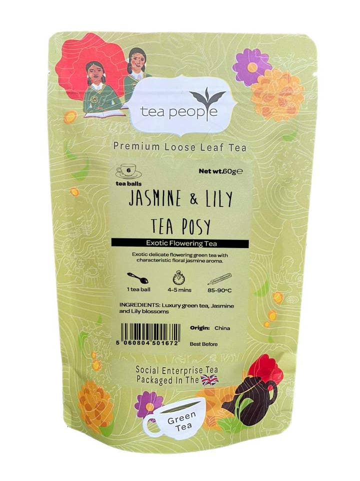 Jasmine & Lily Tea Posy - 60g Retail Pack for wholesale by Tea People