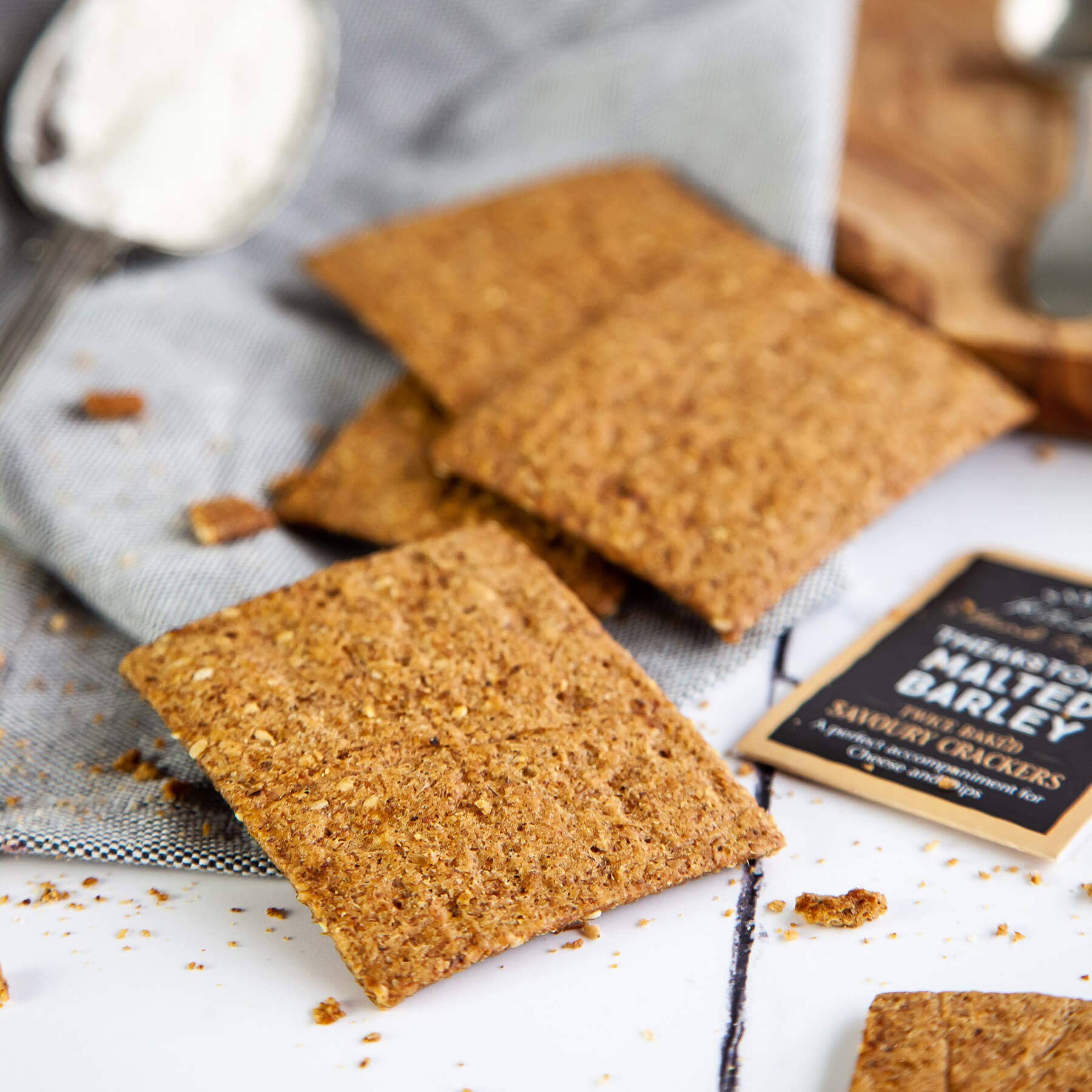 Sawley Kitchen – wholesale Crackers – Theakston's Malted Barley - Yorkshire Savoury Crackers2