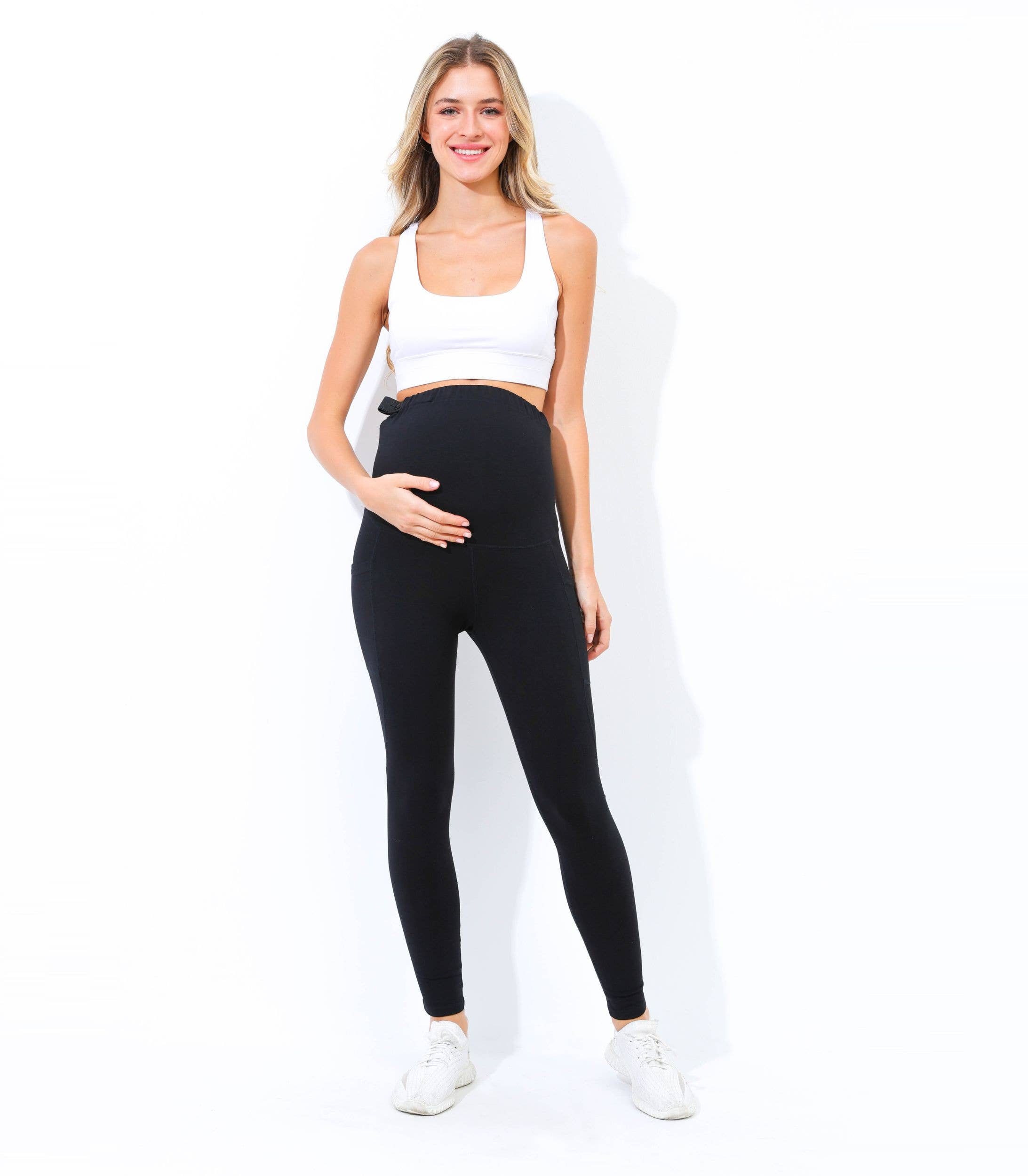 Alina Mae Maternity - Vendita all'ingrosso Pantaloni - Premaman - Pantaloni da Yoga Premaman con Tasche Collant Maternità3
