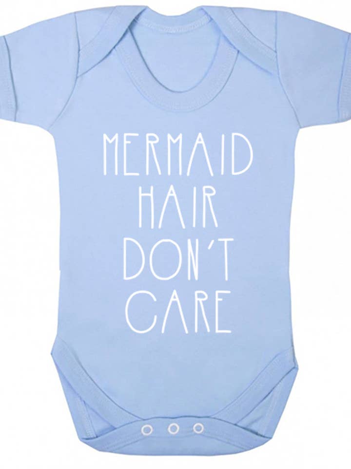 Mermaid Hair Don't Care Baby Vest K0453 for wholesale by Illustrated Identity
