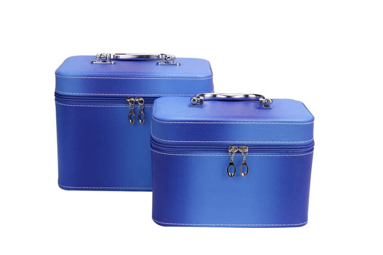 Nima Accessories Inc - Wholesale Makeup/Cosmetic Bag - Ladies Hombre Color 2 Piece Cosmetic Case Set1