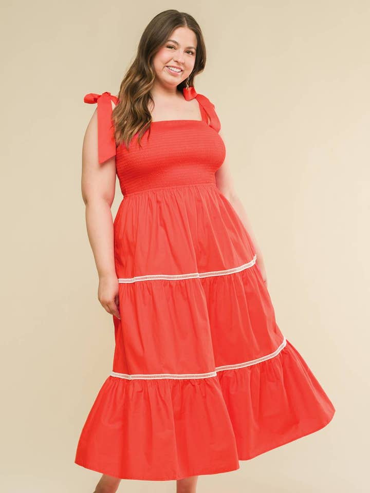 En solid poplinklänning - ID20736-P för wholesale av FLYING TOMATO