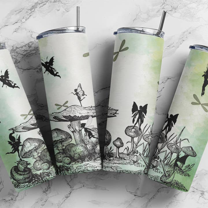 Mushrooms Fairy 20oz sublimatiebeker voor wholesale door Twisted T Creations