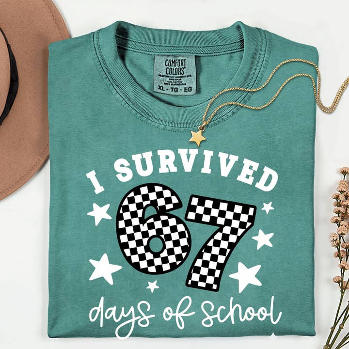 Southern Rheas - Wholesale T-Shirt (Graphic) - Women's - Six Seven Funny Teacher Comfort Colors Shirt, 6 7 School Tee3