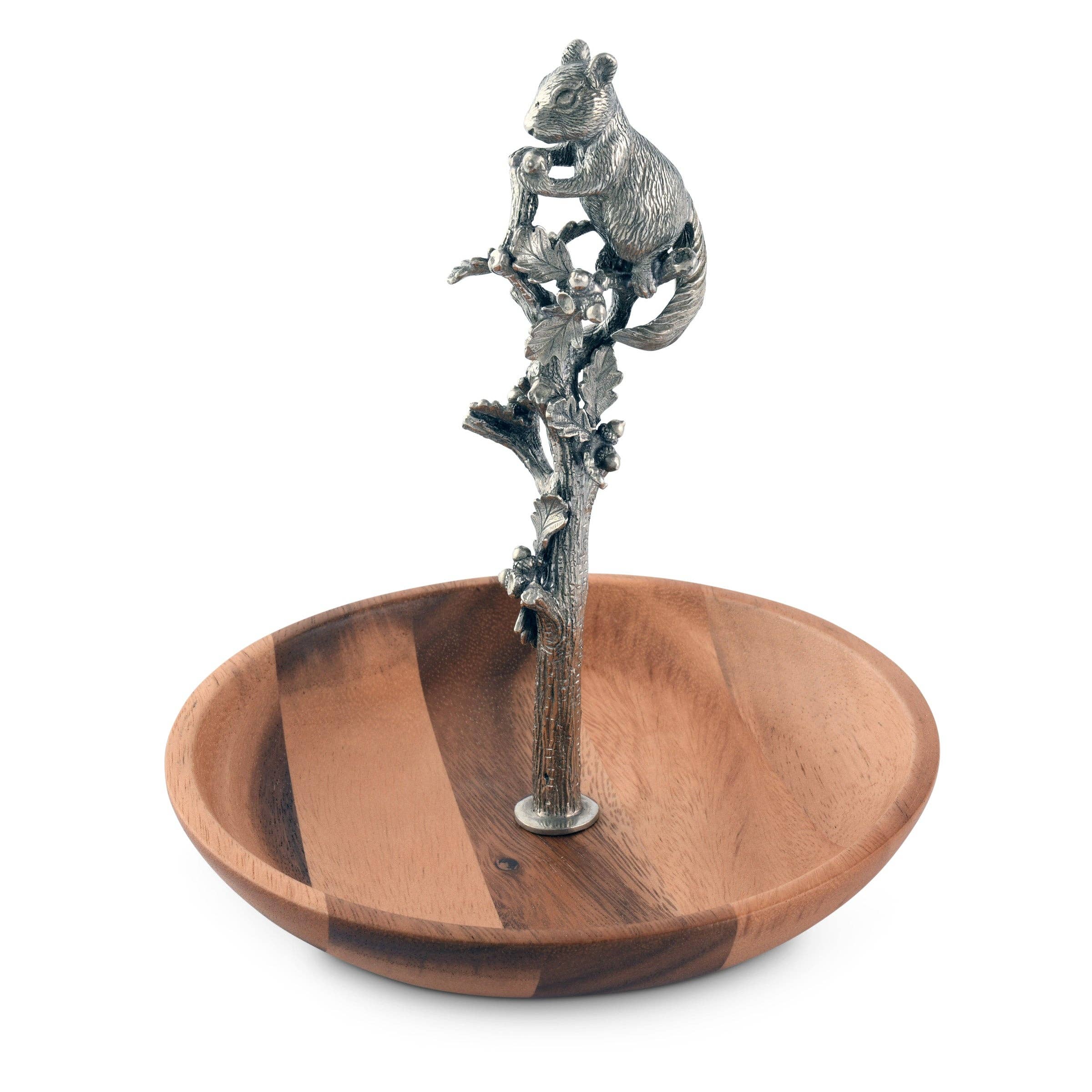 Vagabond House - Wholesale Decorative Plate/Dish/Bowl - Squirrel Wood Candy / Nut Dish2