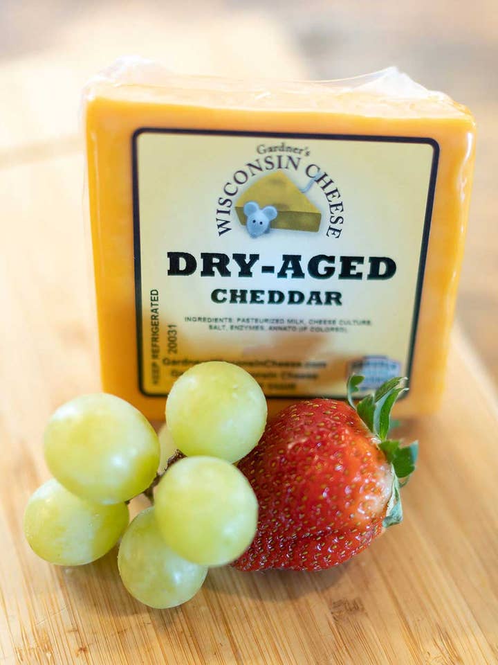 Dry Aged Cheddar Cheese for wholesale by Gardner's Wisconsin Cheese and Sausage