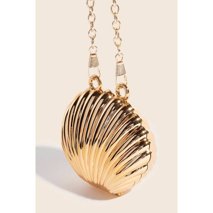 Collections by Fame Accessories - Vendita all'ingrosso Pochette - Donna - Portamonete con chiusura a conchiglia metallizzata