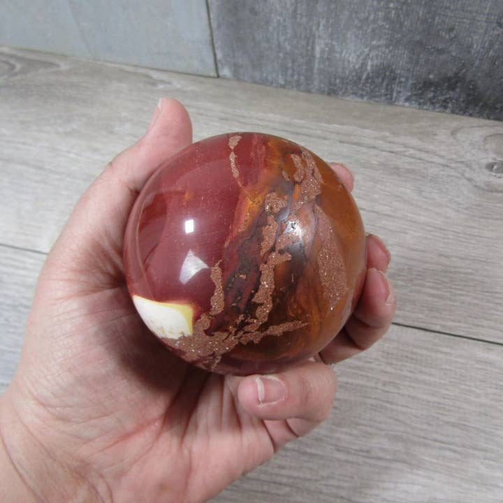 Keystone Crystals - Wholesale Spiritual Stone/Crystal - Large Mookaite Jasper Sphere for Display – Crystal Decor2