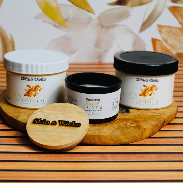 Sweet Oatmeal Gift Set for wholesale by Skin & Wicks