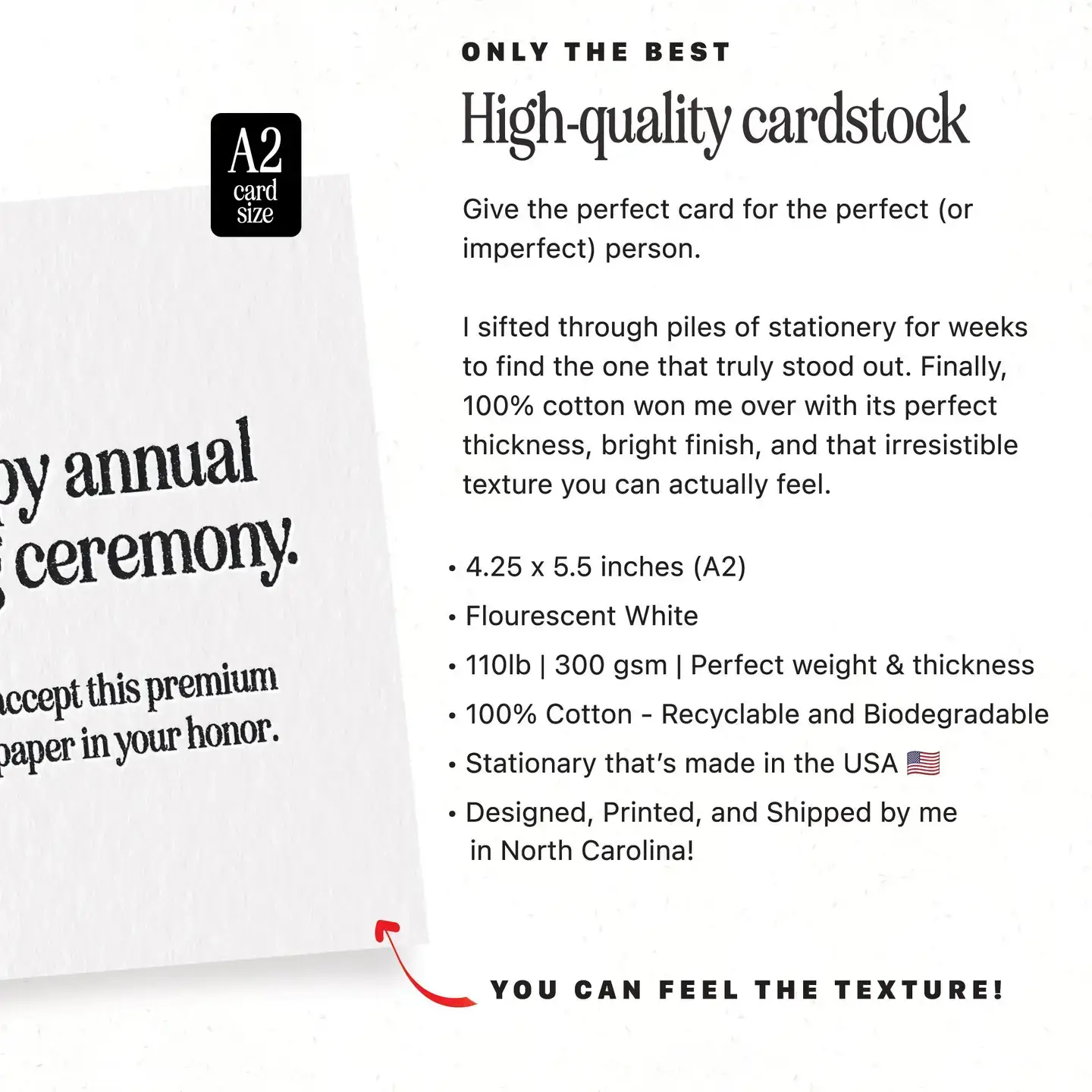 Petty Paper Studio - Wholesale Birthday Card - Minimal Annual Aging Ceremony - A2 Birthday Greeting Card 1