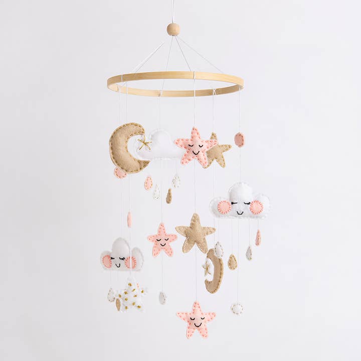 Wool Couture Company - Wholesale Craft sewing kit - Cloud Mobile Beginner Felt Craft Kit1