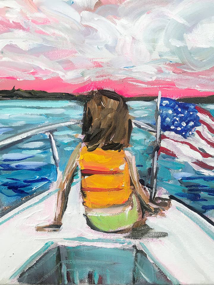 Bootafdruk op papier, „4 juli” voor wholesale door Maren Devine Art