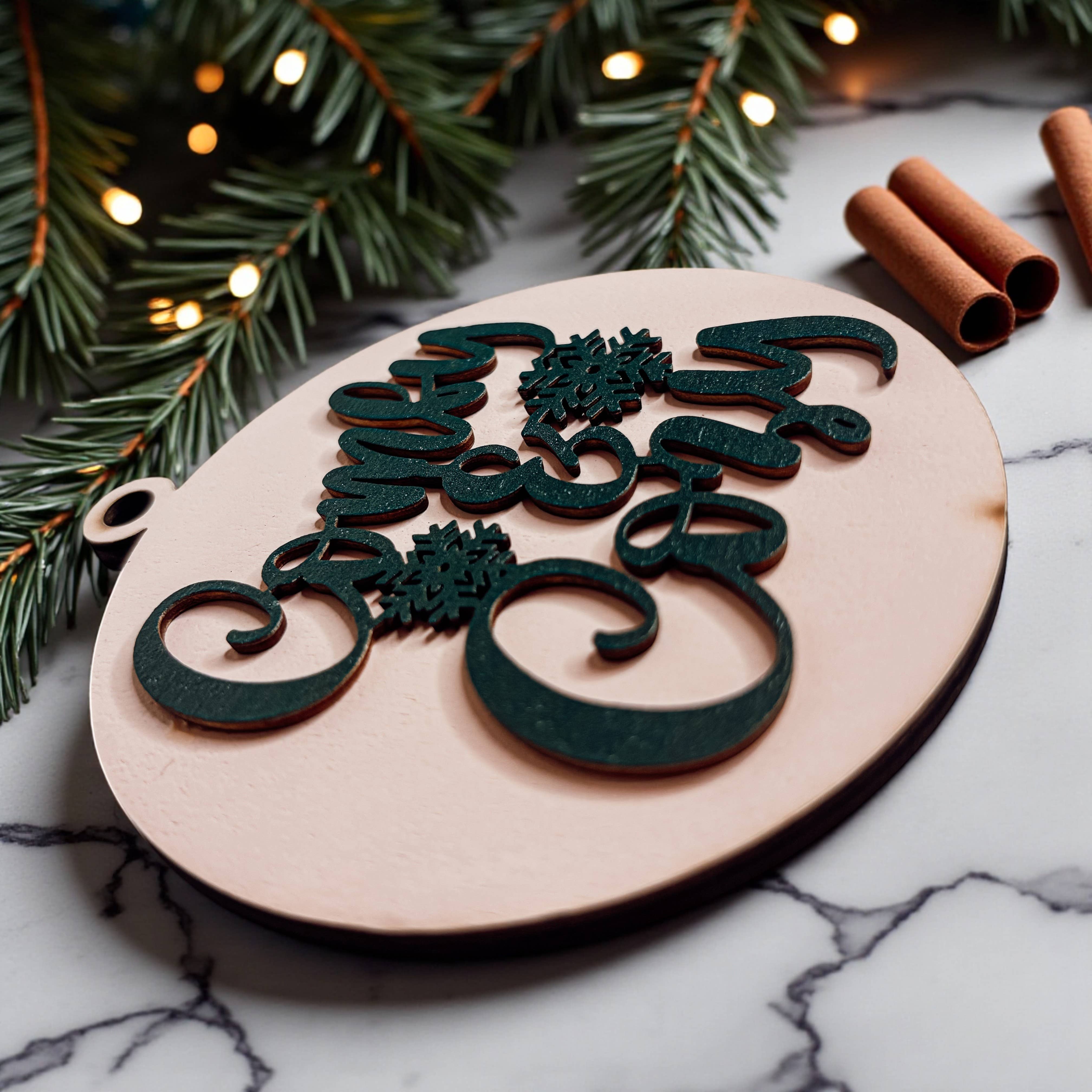 Gia Roma - Wholesale Ornament - Hanging Christmas Decor + Handmade Wooden Ornament Funny35