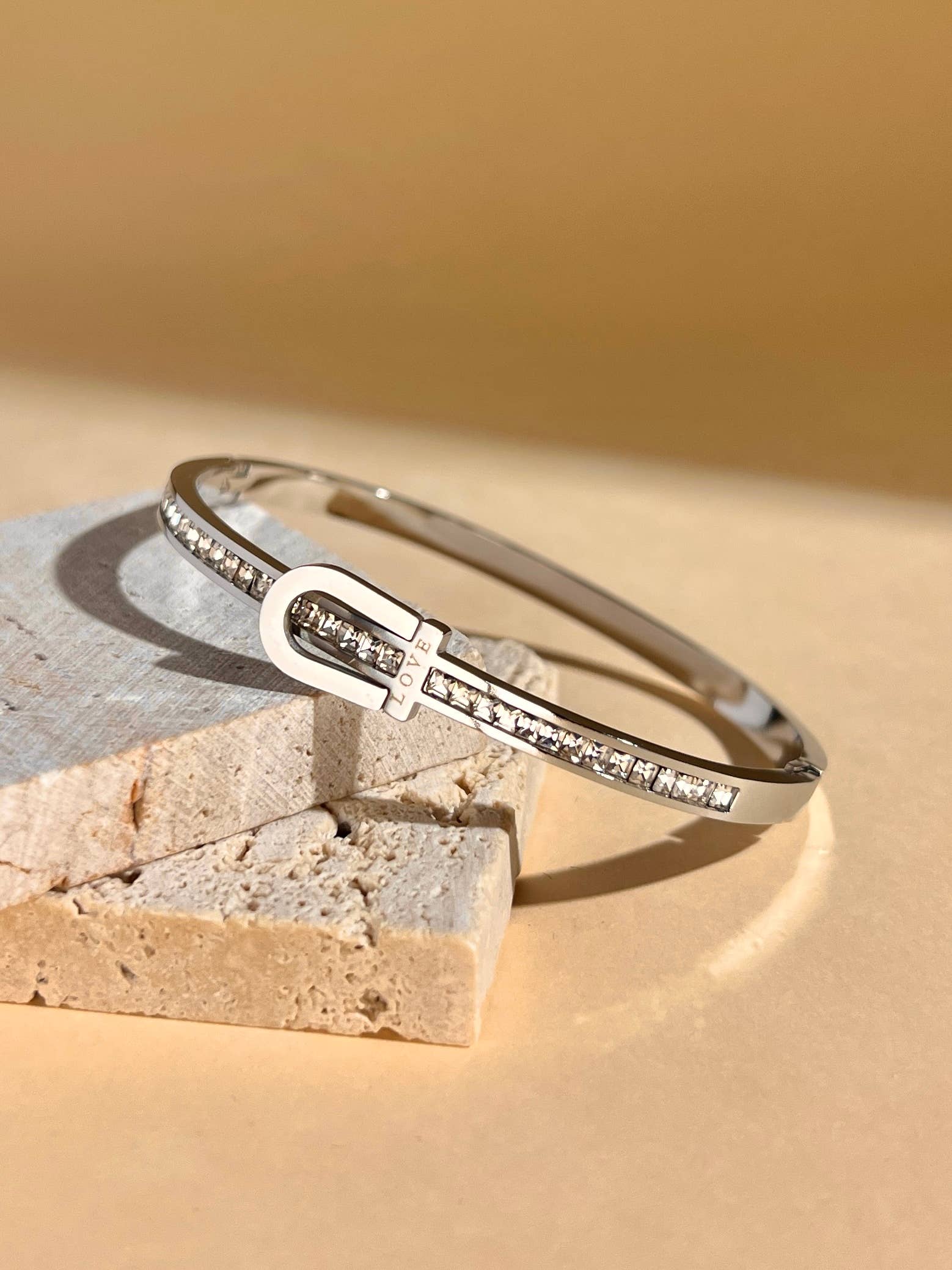 COSMOS – wholesale Bangle bracelet – Bangle belt buckle rhinestone stainless steel chic1