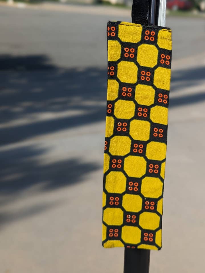 Marque-page en tissu ouest-africain (jaune) pour la vente par Teranga Market