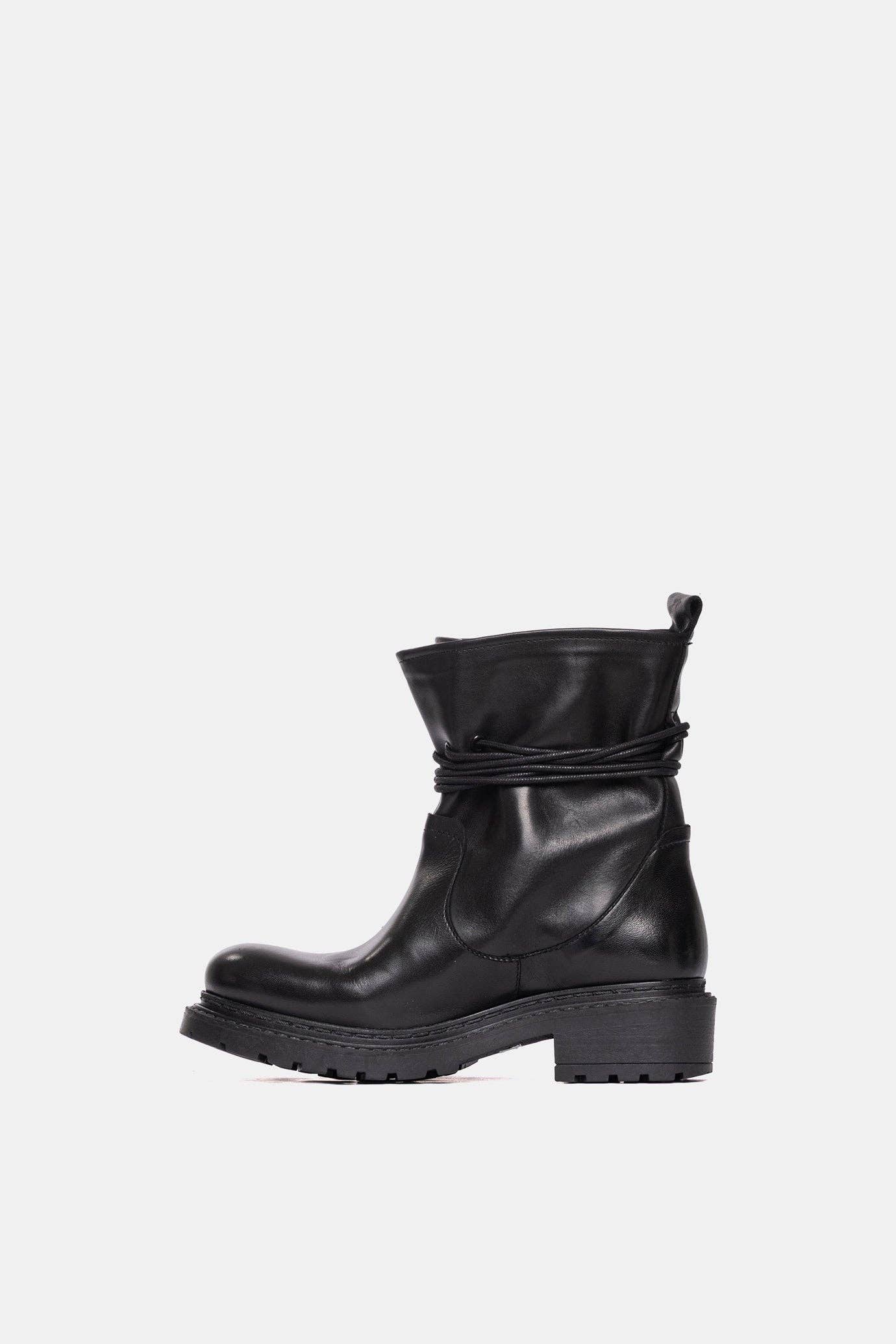 METISSE - Venta al por mayor Botines - Mujer - Botines biker de cuero negro MA21492