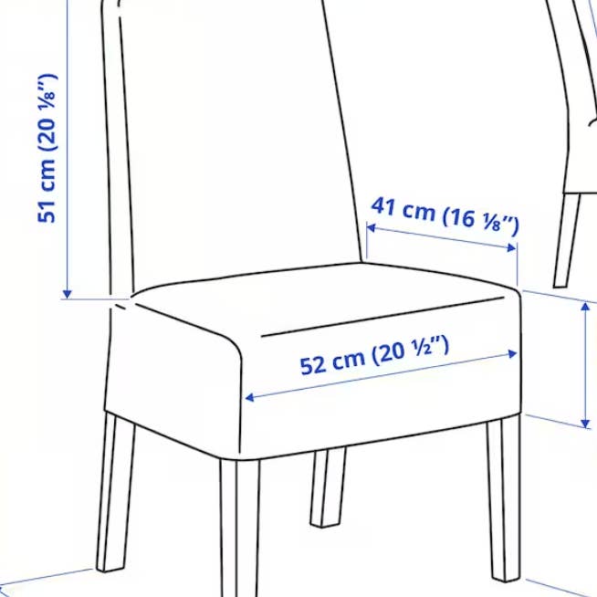 Rockin Cushions – Engroshandel Stol-/sofabetræk – UDSALG IKEA Bergmund Spisestolbetræk, Navy Rope