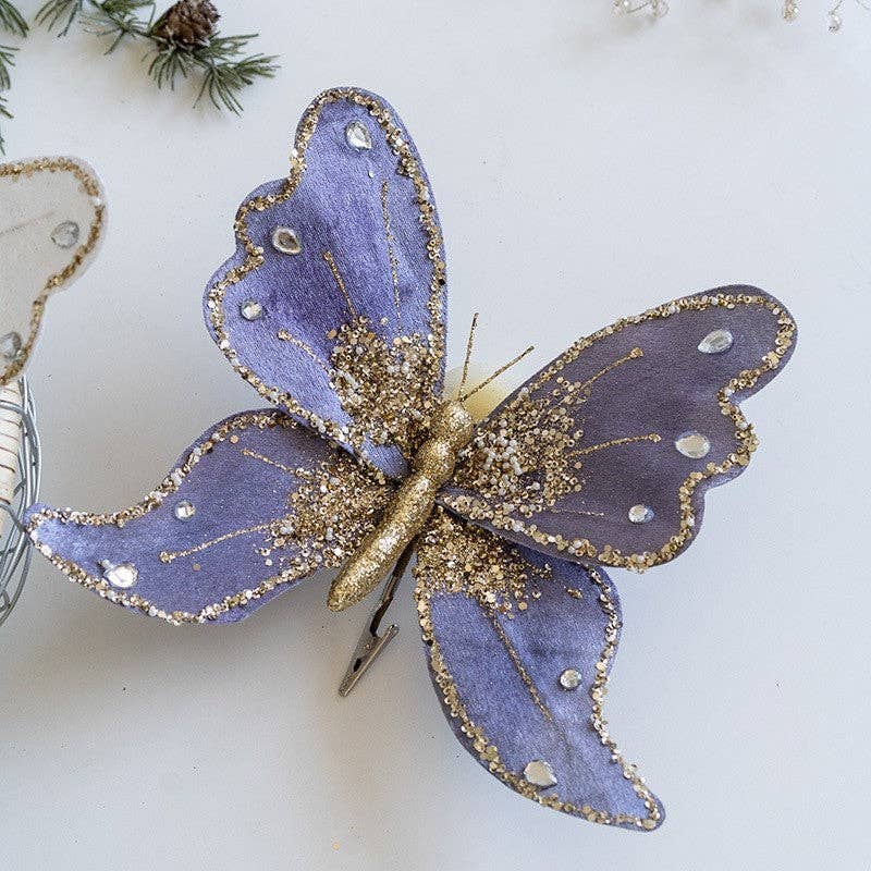UZ Wholesale Store - Wholesale Ornament - High-End Fabric Glitter Butterfly Christmas Tree Ornament9