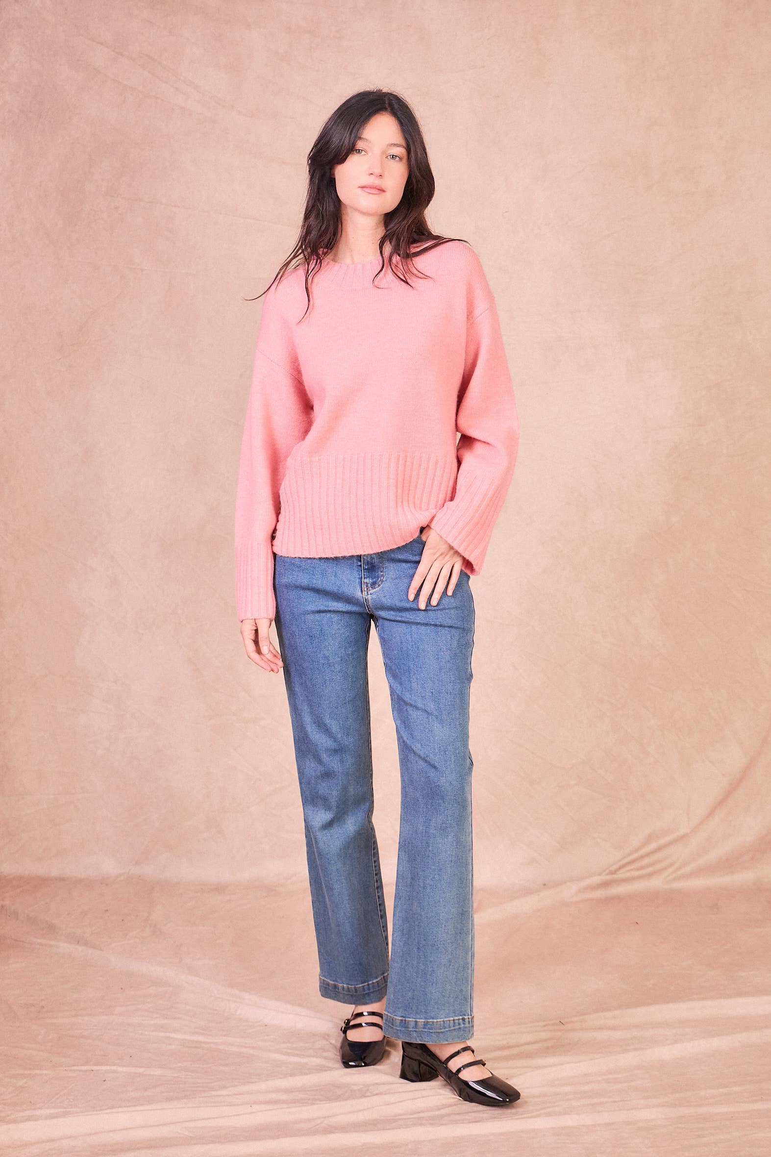 Calie Paris - Wholesale Knit Sweater - Women's - NATI – Button-Side Wool Blend Knit16