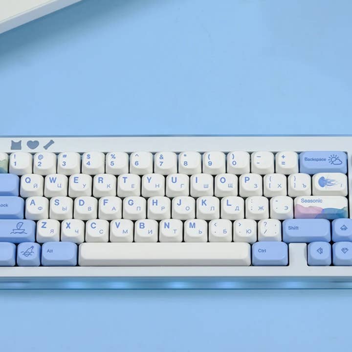 Ocean Whale PBT Keycaps Set for Mechanical Keyboard for wholesale by GulleeGadgets