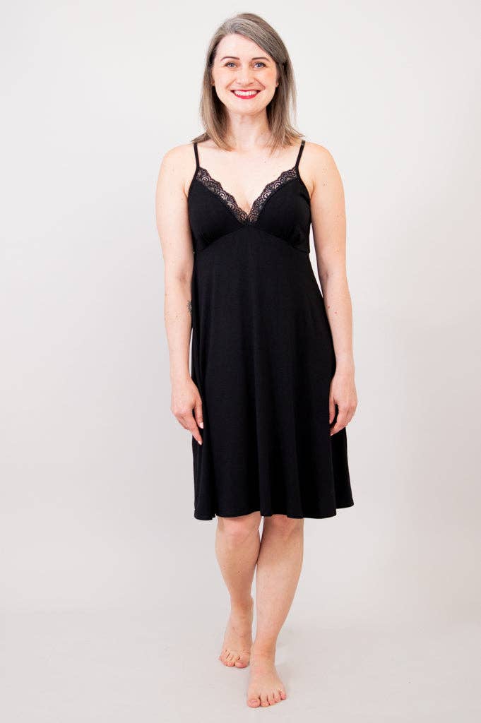 Blue Sky Clothing Co LLC - Vendita all'ingrosso Vestito - Donna - Abito sottoveste Mina, nero, bambù