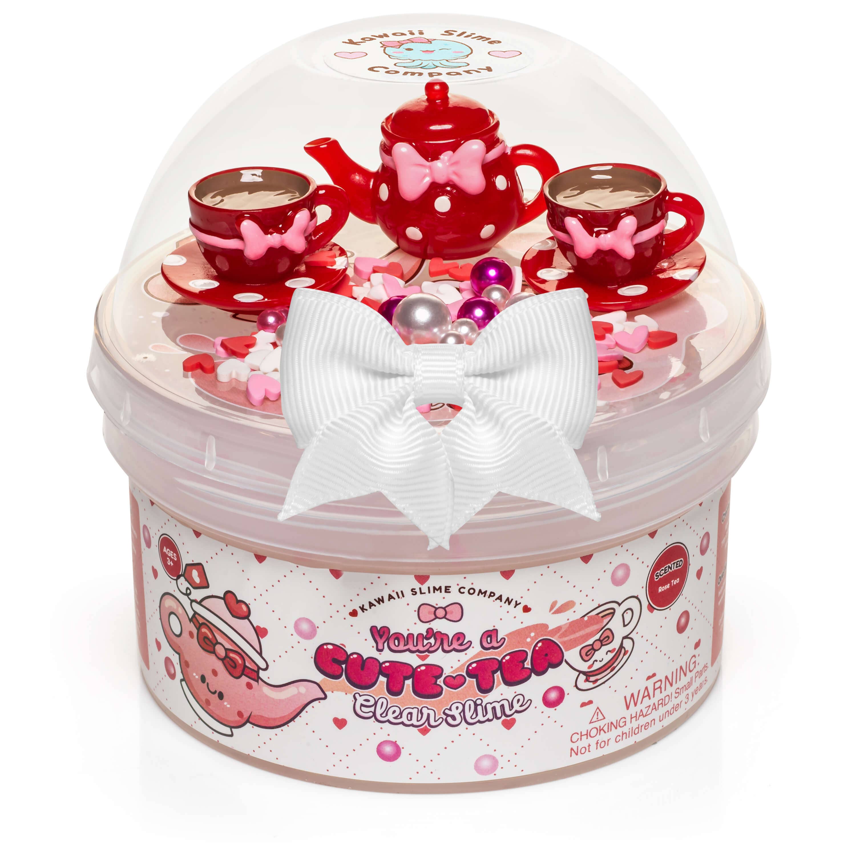 Kawaii Slime Company - Wholesale Putty/Slime - Kids - You're a Cute Tea Clear Signature Dome™ Slime (4pcs/case)8