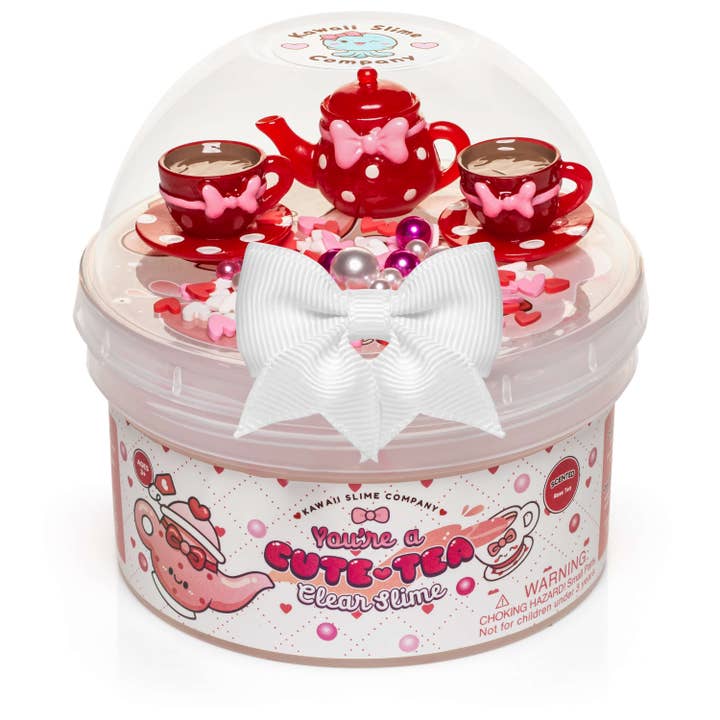 Kawaii Slime Company - Wholesale Putty/Slime - Kids - You're a Cute Tea Clear Signature Dome™ Slime (4pcs/case)8