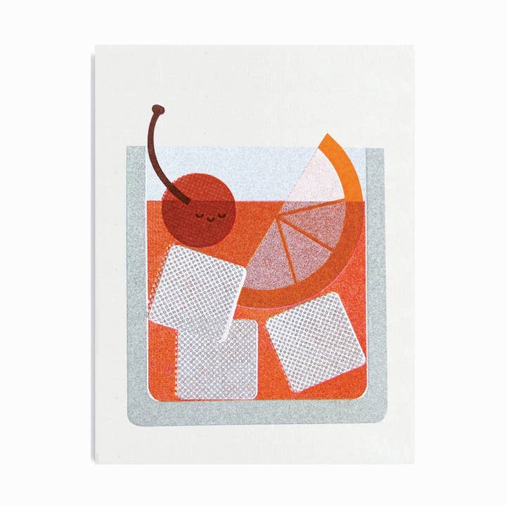 'Old Fashioned' Cocktail Mini Card for wholesale by Scout Editions