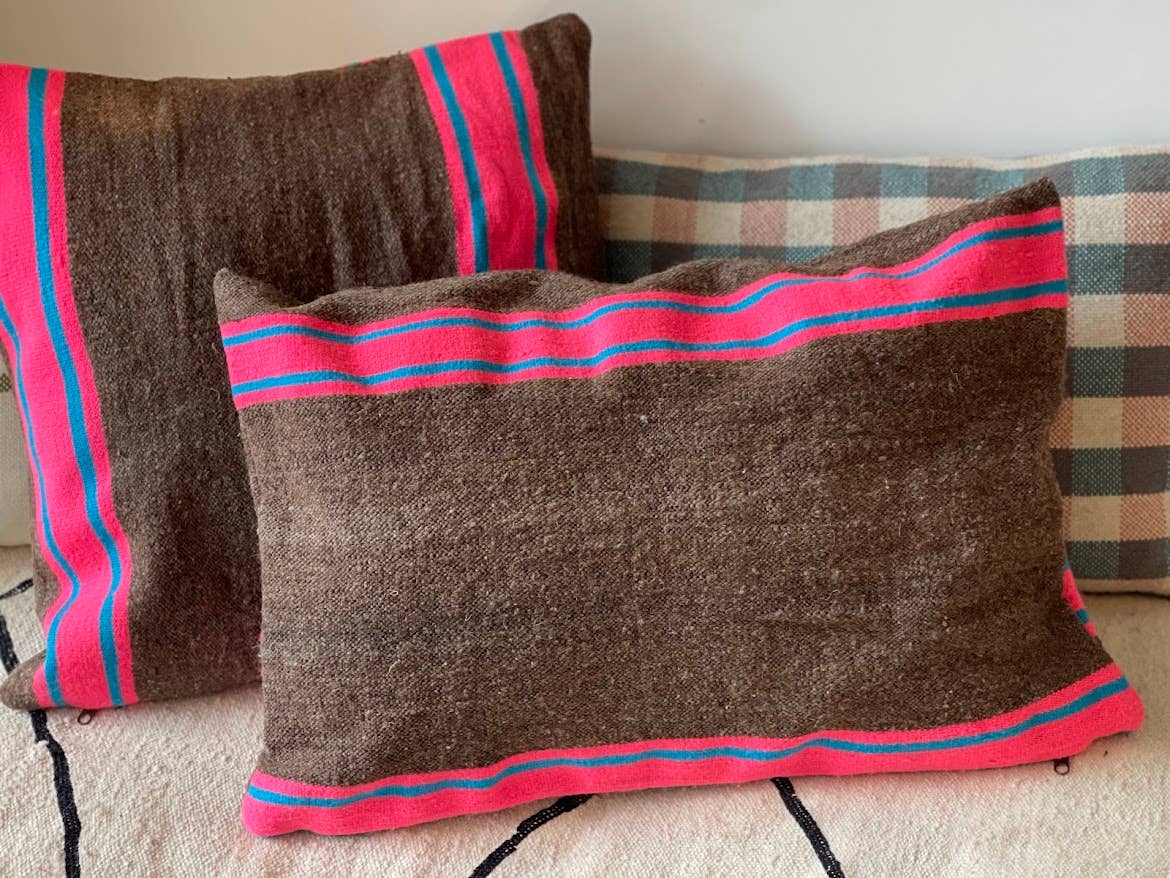 NOMAD BY LIV – Capa de almofada decorativa por atacado – Nomad by LIV - Capas de Almofada Kilim Feitas à Mão, Castanho, rosa7