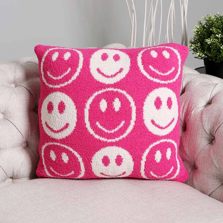 Sensibling Corp. - Wholesale Throw Pillow Cover - Smile Patterned Cushion Cover