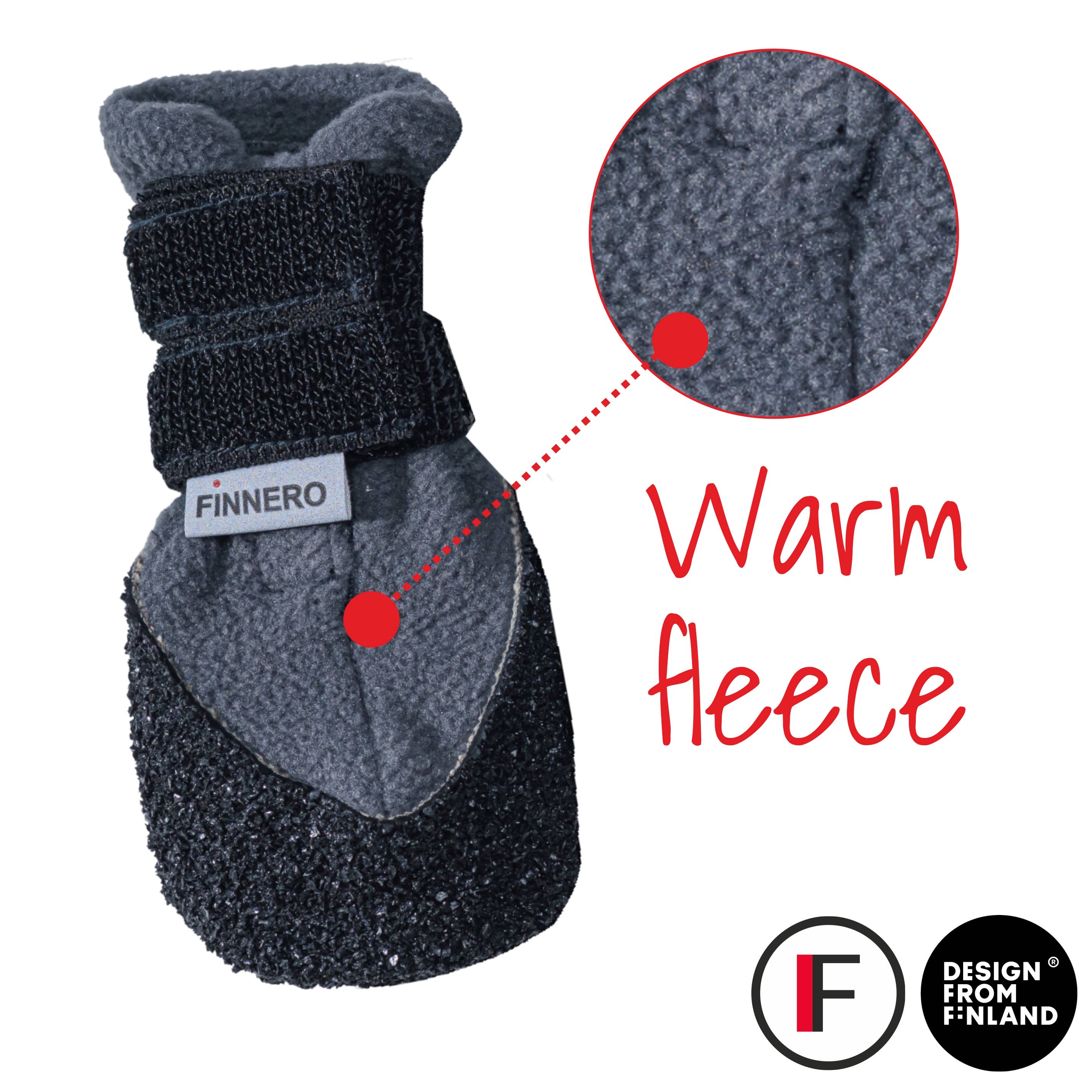 FINNERO - Venta al por mayor Botas - Perros - Botines suaves de invierno FINNERO HALLA LUX para perros, paquete de 2 unidades6