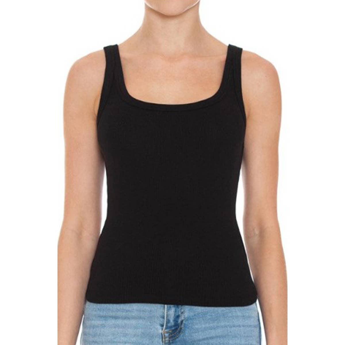 Timeless - Wholesale Tank Top - Women's - RIBBED DOUBLE SCOOP NECK TANK TOP2