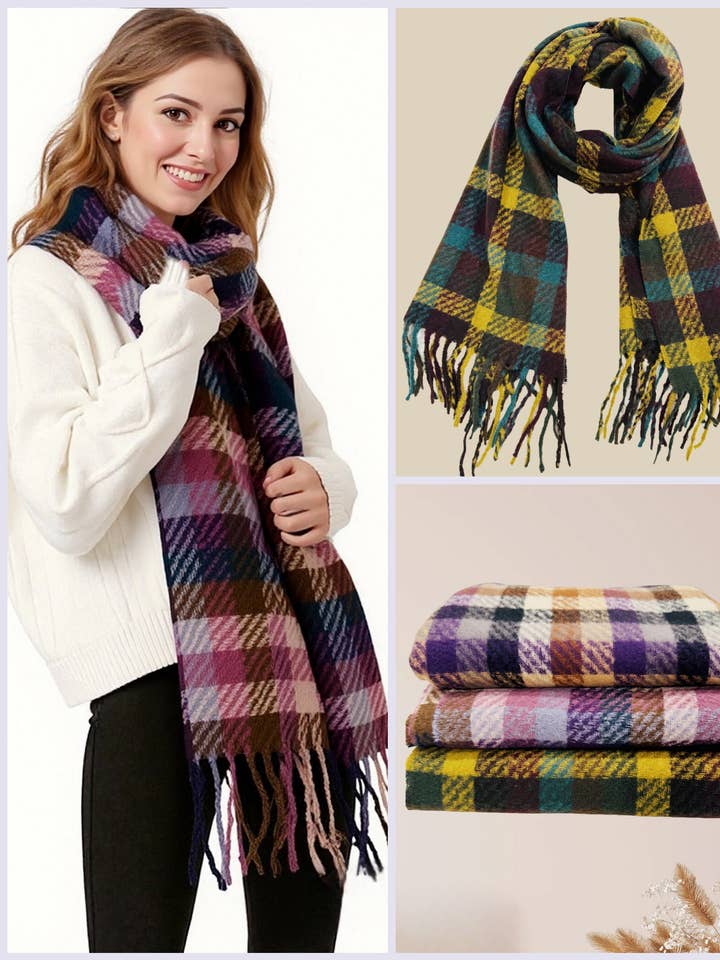 Classic Plaid Scarf – Ultra Soft, Smooth & Cozy for wholesale by JC Sunny Fashion