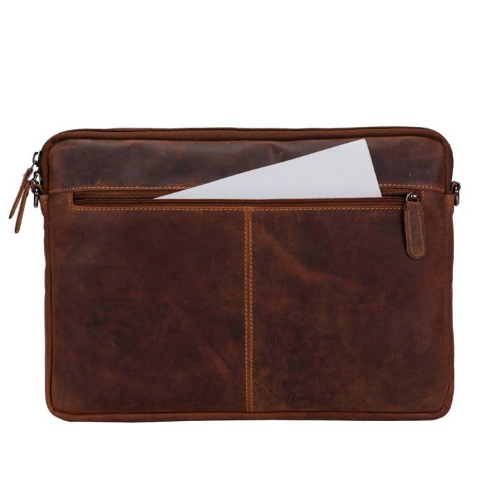 Greenwood Leather - Wholesale Laptop/Tablet Case - Unisex - Leather 13 / 15 / 16 inch Laptop Sleeve GWLP05