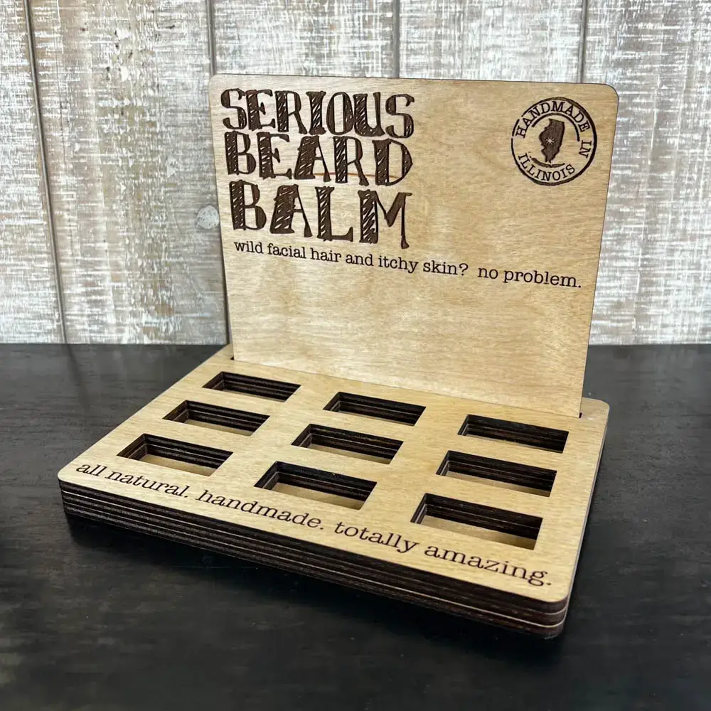 Serious Lip Balm - Wholesale Beard Styling Product - Natural Small Beard Balm Display Package1