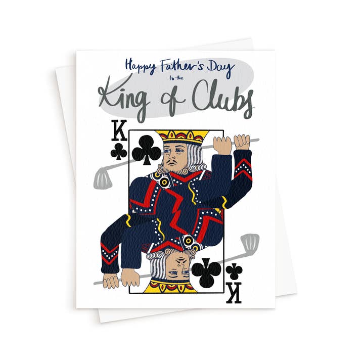 The King of Golf Clubs Father's Day Card for wholesale by Queen B Cards