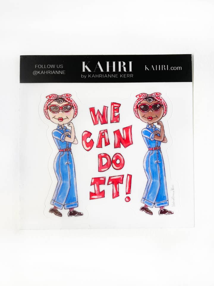 Little Rosie Riveter Citat Vinyl klistermärke för wholesale av KAHRI