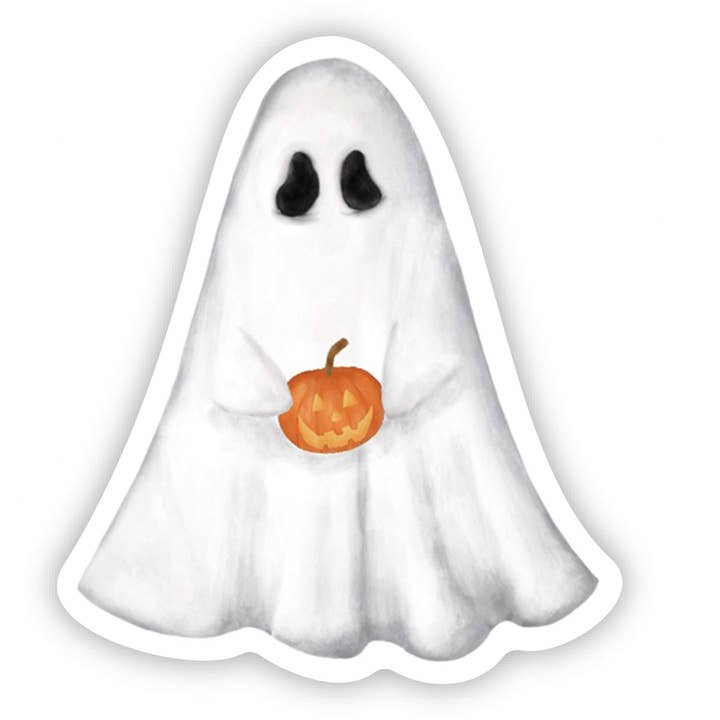 k.Patricia Designs – wholesale Sticker – Vinyl Sticker - Ghost with Pumpkin