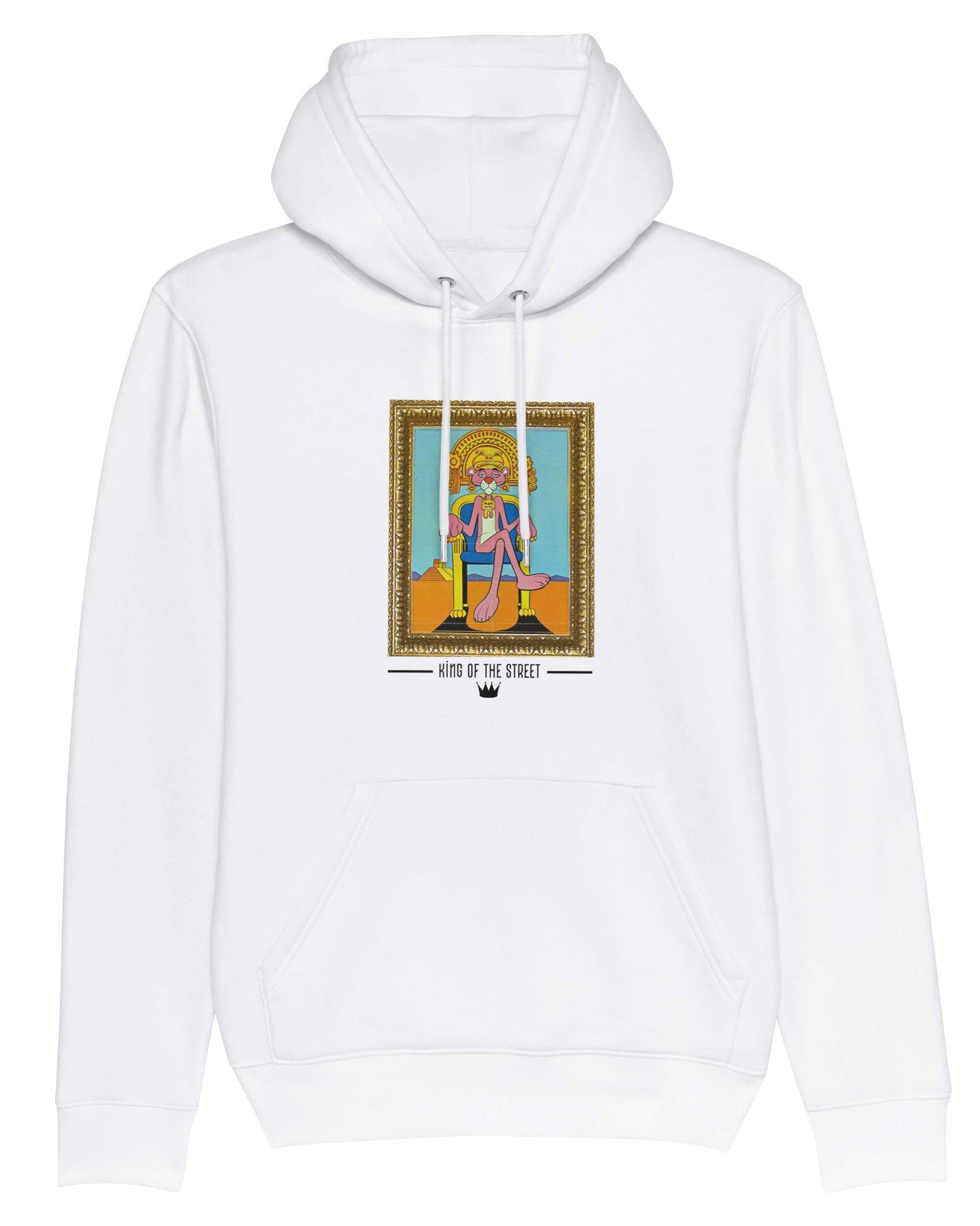 Grafitee – wholesale Hoodie – Unisex – Pink Panther Hoodie - White organic cotton hoodie0